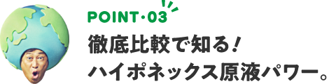 POINT03 徹底比較で知る！ハイポネックス原液パワー。