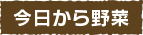 今日から野菜