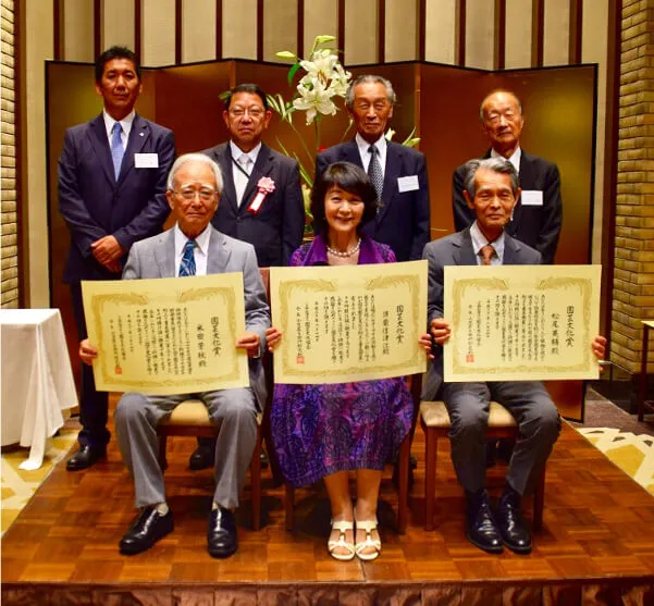 米田芳秋さん、須磨佳津江さん、松尾英輔さん