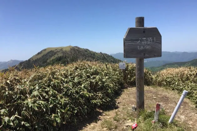 一ノ森山頂から見る剣山